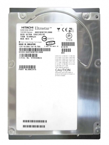 Жесткий диск Hitachi HUS103073FL3800 73,4Gb  U320SCSI 3.5" HDD