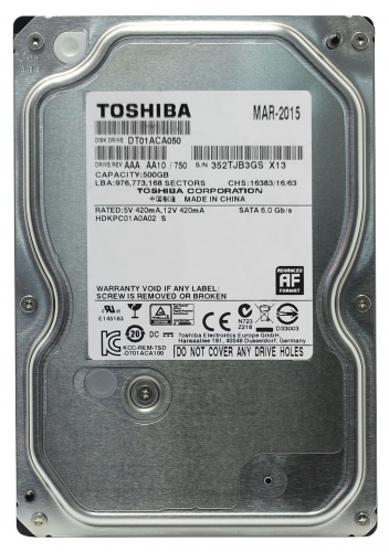 Жесткий диск Toshiba DT01ACA050 500Gb 7200 SATAIII 3,5" HDD