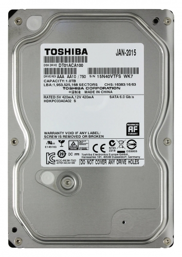 Жесткий диск Toshiba 9F13180 1Tb  SATAIII 3,5" HDD