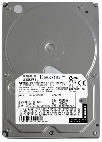 Жесткий диск IBM DTLA-307020 20,5Gb 7200 IDE 3.5" HDD