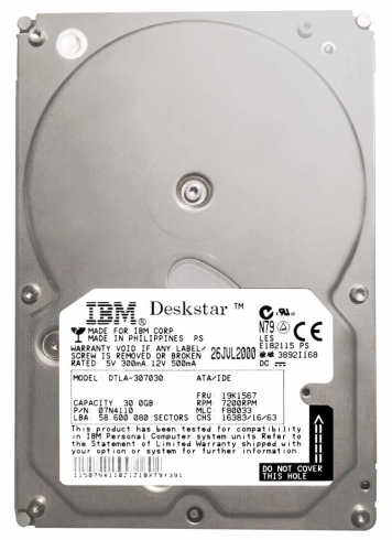 Жесткий диск IBM 07N4110 30,7Gb 7200 IDE 3.5" HDD