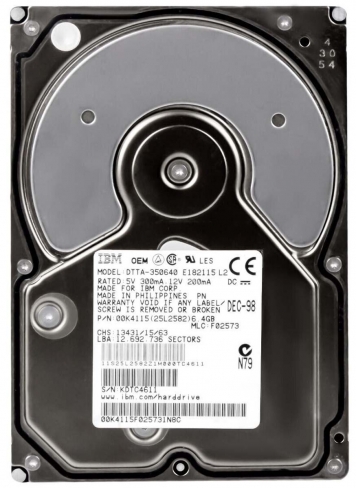 Жесткий диск IBM DTTA-350640 6.4Gb IDE 5400 3,5" HDD