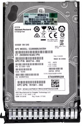 Жесткий диск HP 2C7200-035 600Gb 10000 SAS 2,5" HDD