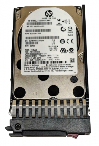 Жесткий диск HP EG0600FCHHU 600Gb SAS 2,5" HDD