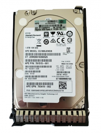 Жесткий диск HP 872481-B21 1,8Tb 10000 SAS 2,5" HDD