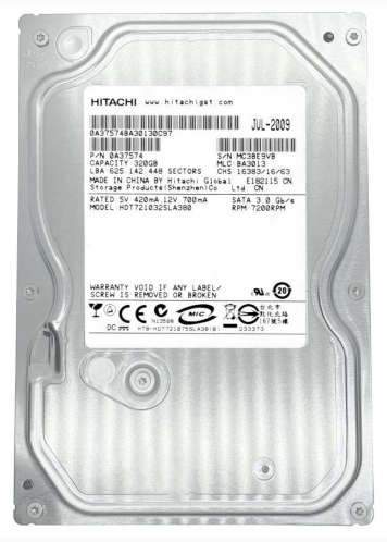 Жесткий диск Hitachi 0A38733 320Gb 7200 SATAII 3.5" HDD