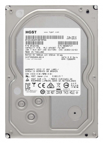 Жесткий диск Hitachi HUS726040ALA614 4Tb 7200 SATAIII 3.5" HDD