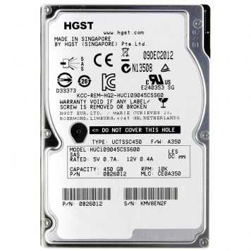 Жесткий диск Hitachi HUC109045CSS600 450Gb 10000 SAS 2,5" HDD