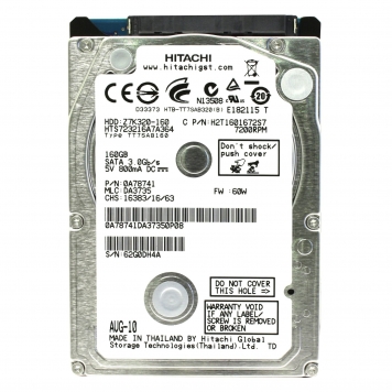 Жесткий диск Hitachi HTS723216A7A364 160Gb 7200 SATAII 2,5" HDD