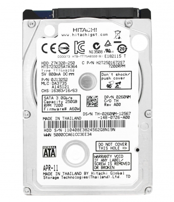 Жесткий диск Hitachi 0J13252 250Gb 7200 SATAII 2,5" HDD