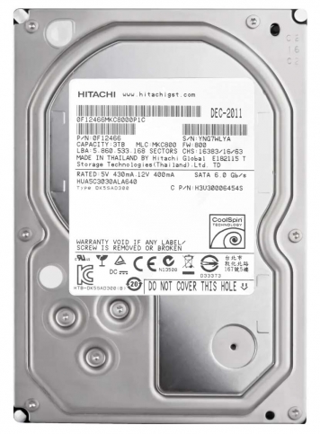 Жесткий диск Hitachi 0F12466 3Tb 7200 SATAIII 3.5" HDD