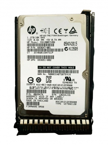 Жесткий диск HP 693647-001 1,2Tb 10000 SAS 2,5" HDD