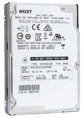 Жесткий диск Hitachi HUC101212CSS600 1,2Tb  SAS 2,5" HDD