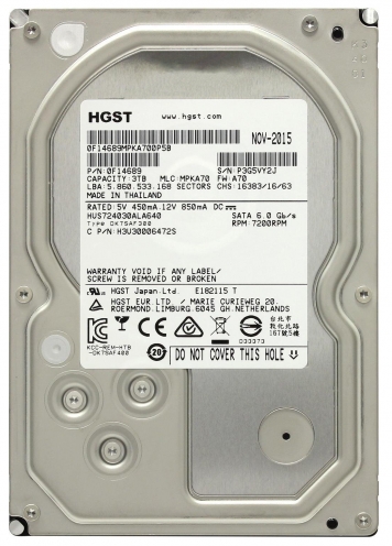 Жесткий диск Hitachi HUS724030ALA640 3Tb 7200 SATAIII 3.5" HDD