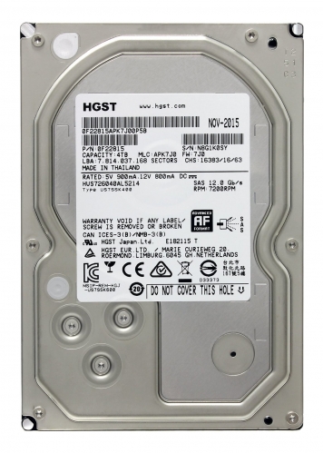 Жесткий диск HGST HUS726040AL5214 4Tb 7200 SAS 3,5" HDD