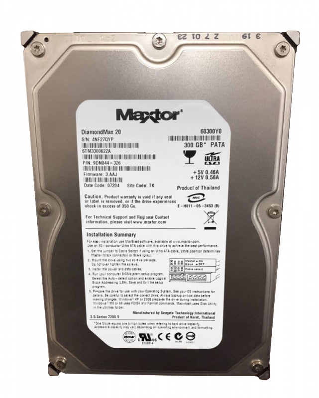 Maxtor L01Y300 320GB 7200 RPM IDE HDD