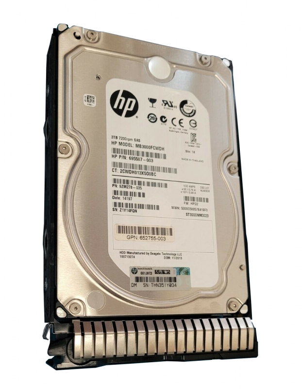 Жесткий диск HP 652755-003 3Tb 7200 SAS 3,5