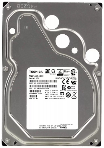 Жесткий диск Toshiba MG04ACA400E 4Tb 7200 SATAIII 3,5" HDD