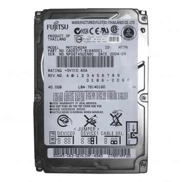 Жесткий диск Fujitsu MHT2040AH 40Gb 5400 IDE 2,5" HDD