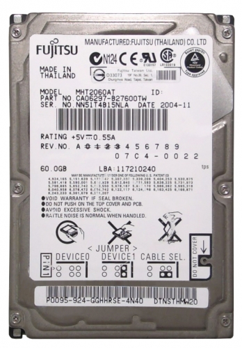 Жесткий диск Fujitsu MHT2060AT 60Gb 4200 IDE 2,5" HDD
