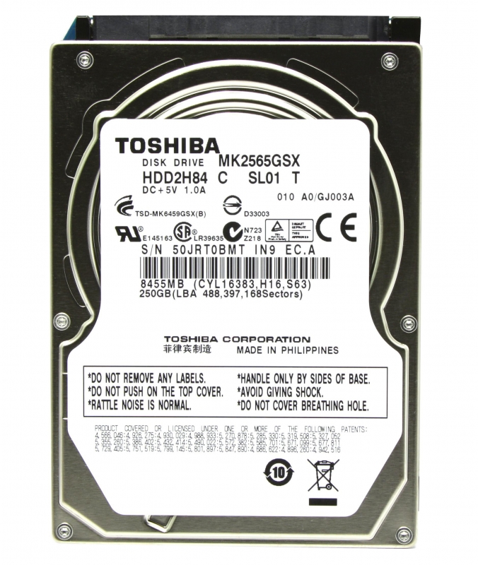 MK2565GSX (250GB)（160GB,5400rpm,S-ATA） TOSHIBA 2.5HDD