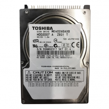 Жесткий диск Toshiba MK4026GAXB 40Gb 5400 IDE 2,5" HDD