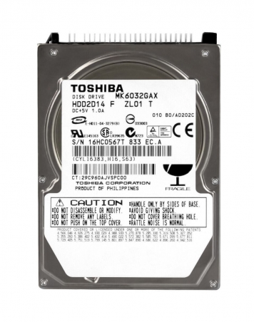 Жесткий диск Toshiba MK6032GAX 60Gb 5400 IDE 2,5" HDD