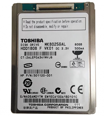 Жесткий диск Toshiba 501120-001 80Gb 4200 ide 1,8" HDD