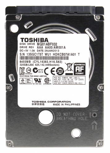Жесткий диск Toshiba MQ01ABF032 320Gb 5400 SATAIII 2,5" HDD