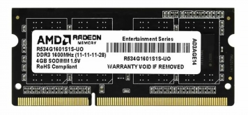 Оперативная память AMD Radeon R534G1601S1S-UO DDRIII 4Gb