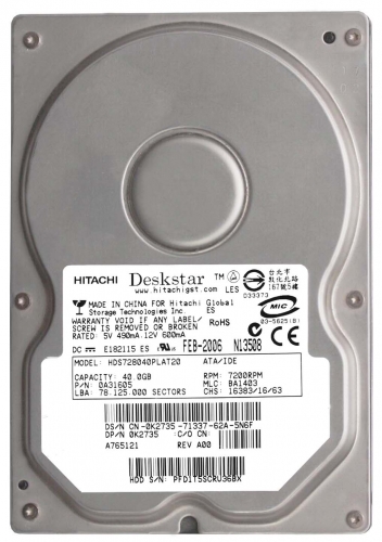 Жесткий диск Dell 40Y9025 41,1Gb 7200 IDE 3.5" HDD