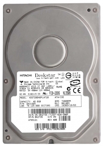 Жесткий диск Hitachi 0A30209 41,1Gb 7200 IDE 3.5" HDD