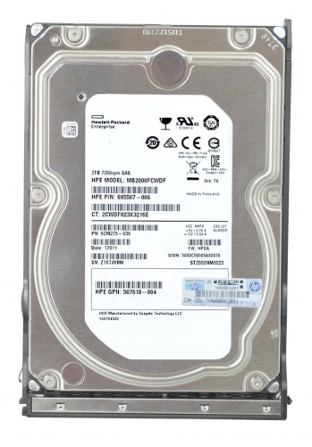 Жесткий диск HP 797526-001 2Tb 7200 SAS 3,5" HDD