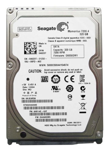 Жесткий диск Seagate 9HV14E 320Gb 7200 SATAII 2,5" HDD