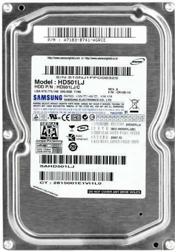 Жесткий диск Samsung HD501LJ 500Gb  SATAII 3,5" HDD