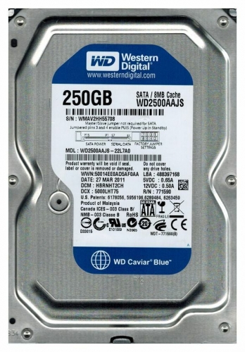 Жесткий диск Western Digital WD2500AAJS 250Gb  SATAII 3,5" HDD