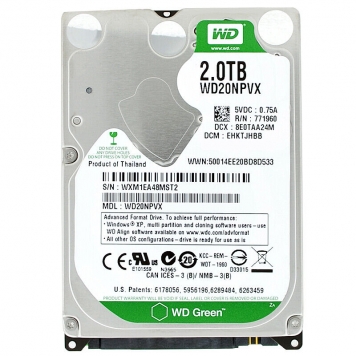 Жесткий диск Western Digital WD20NPVX-00EAT40 2Tb IntelliPower SATAIII 2,5" HDD