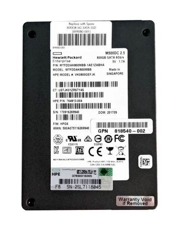 Жесткий диск HP 854522-B21 800Gb SATAIII 2,5" SSD