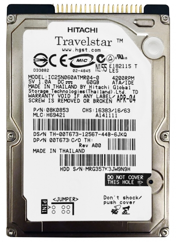 Жесткий диск Hitachi 13G1263 60Gb 4200 IDE 2,5" HDD