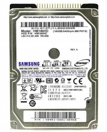 Жесткий диск Samsung HM160HC 160Gb 5400 IDE 2,5" HDD