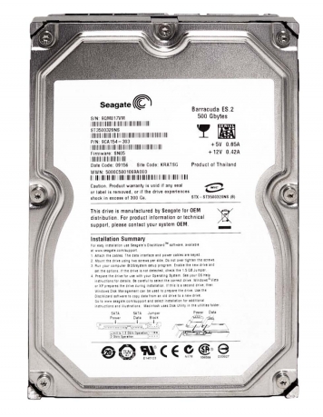 Жесткий диск Seagate ST3500320NS 500Gb  SATAII 3,5" HDD