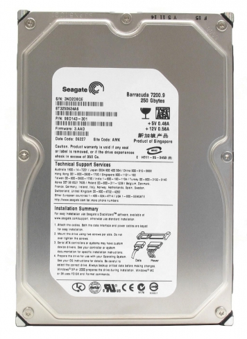 Жесткий диск Seagate ST3250624AS 250Gb  SATAII 3,5" HDD