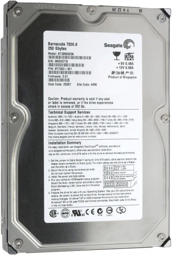 Жесткий диск Seagate 9Y7283 250Gb 7200 IDE 3.5" HDD