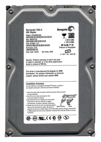 Жесткий диск Seagate ST3300831AS 300Gb 7200 SATA 3.5" HDD