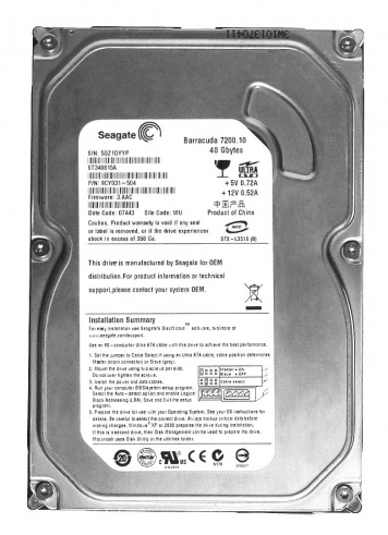 Жесткий диск Seagate ST340815A 40Gb 7200 IDE 3.5" HDD