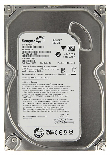 Жесткий диск Seagate ST3500411SV 500Gb  SATAIII 3,5" HDD