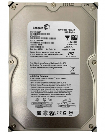 Жесткий диск Seagate 9BJ146 500Gb  SATAII 3,5" HDD