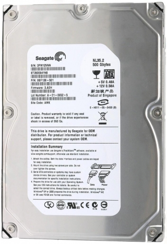 Жесткий диск Seagate ST3500841NS 500Gb  SATAII 3,5" HDD