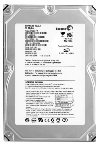 Жесткий диск Seagate ST380011A 80Gb 7200 IDE 3.5" HDD