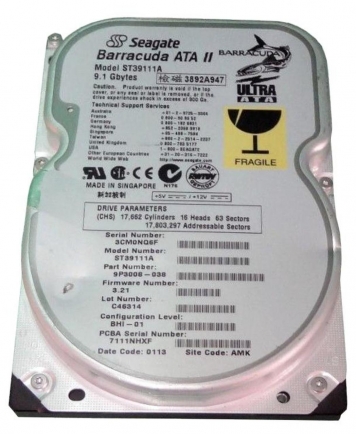 Жесткий диск Seagate ST39111A 9,1Gb 7200 IDE 3.5" HDD
